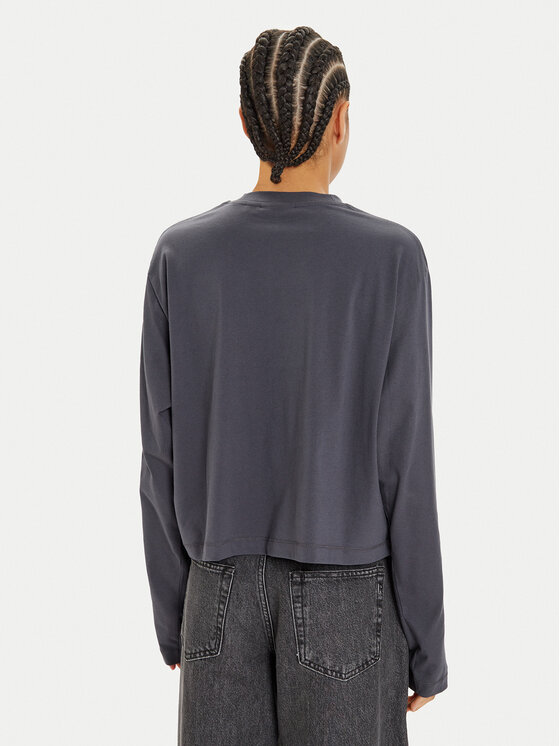Calvin Klein Jeans Calvin Klein Jeans Blúzka Monologo J20J224200 Sivá Relaxed Fit