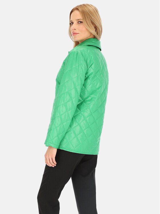 Perso Perso Prechodná bunda BLE 241025 F Zelená Regular Fit