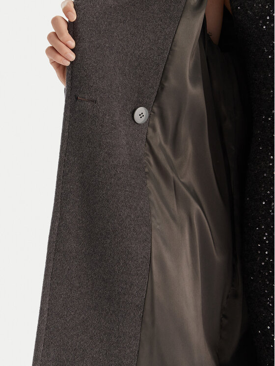 Marella Marella Vlněný kabát English 2523016142 Šedá Regular Fit