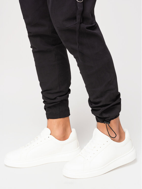 Ombre Ombre Spodnie cargo P1516 Czarny Regular Fit