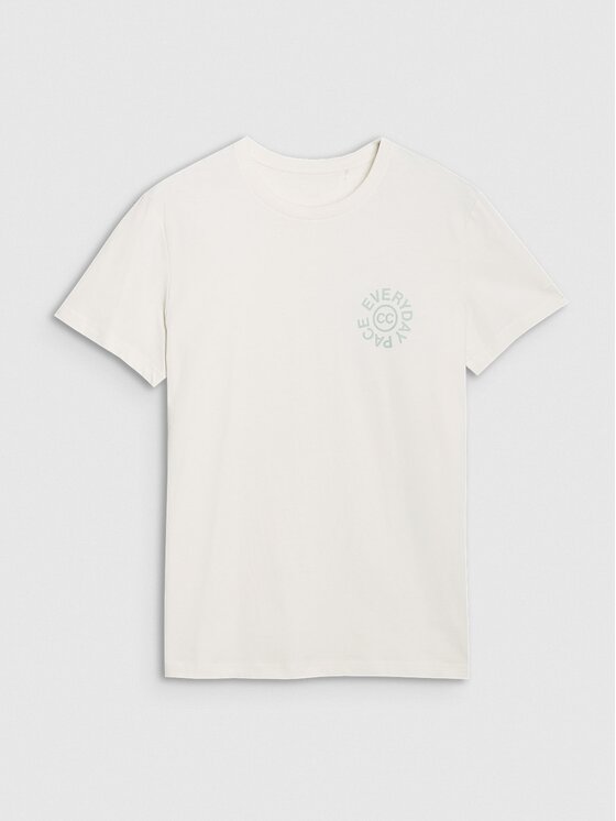 4F 4F T-Shirt 4FWSS25TTSHM1980-11S Λευκό Regular Fit