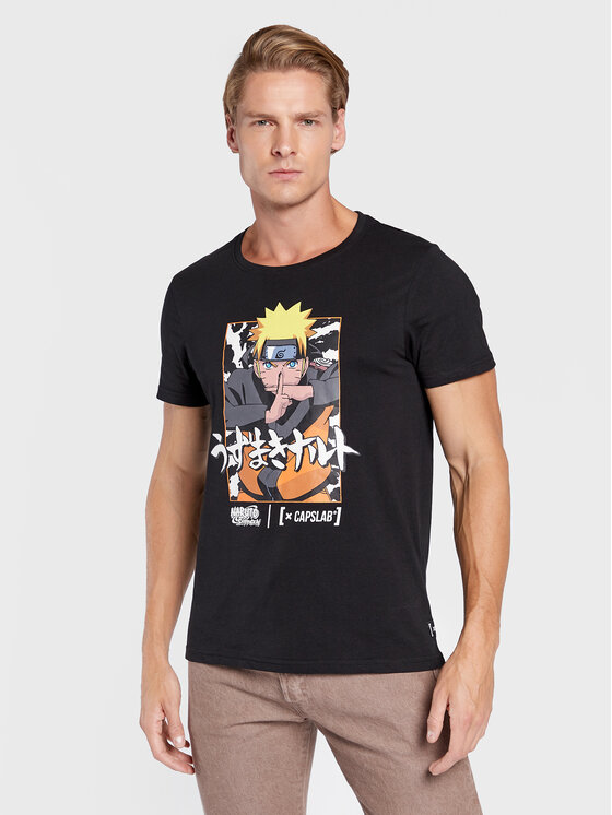 Capslab Majica Naruto CL/NS/1/TSC/NAR Črna Regular Fit