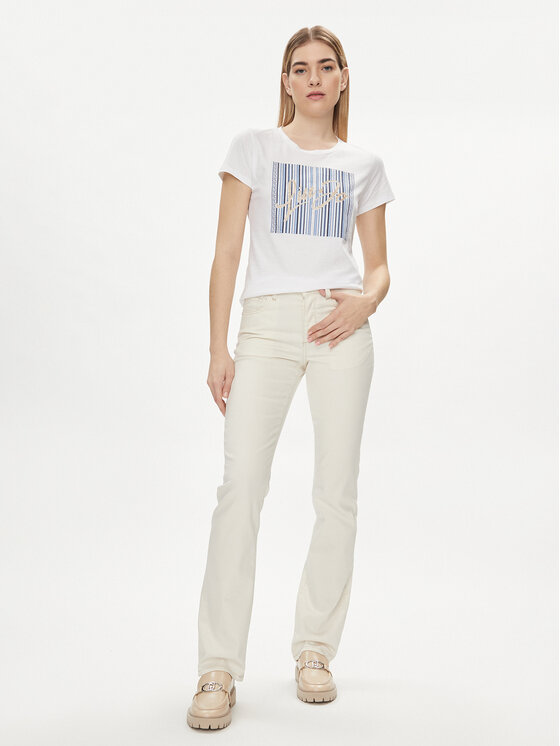 Liu Jo Liu Jo Jeans hlače UA4063 T4406 Écru Regular Fit