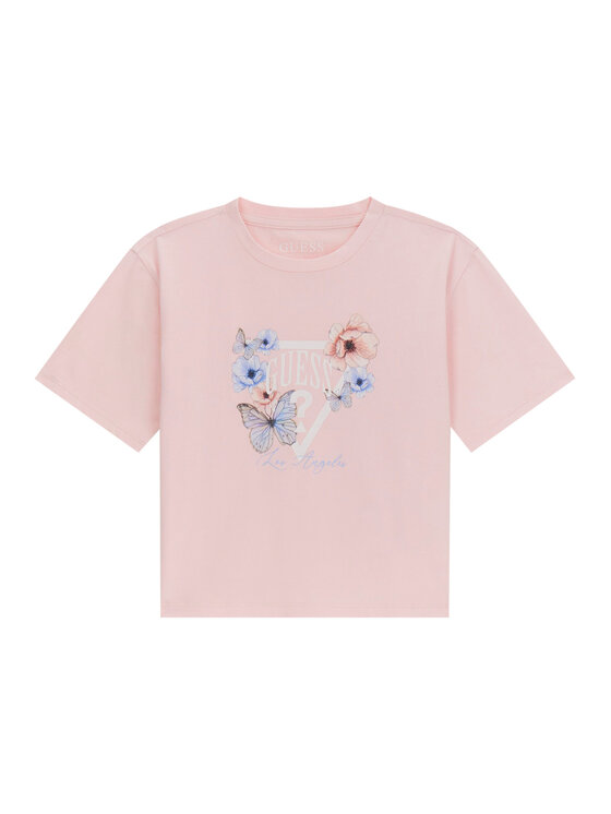 Guess Guess T-Shirt J6RI32 K6YW4 Růžová Regular Fit