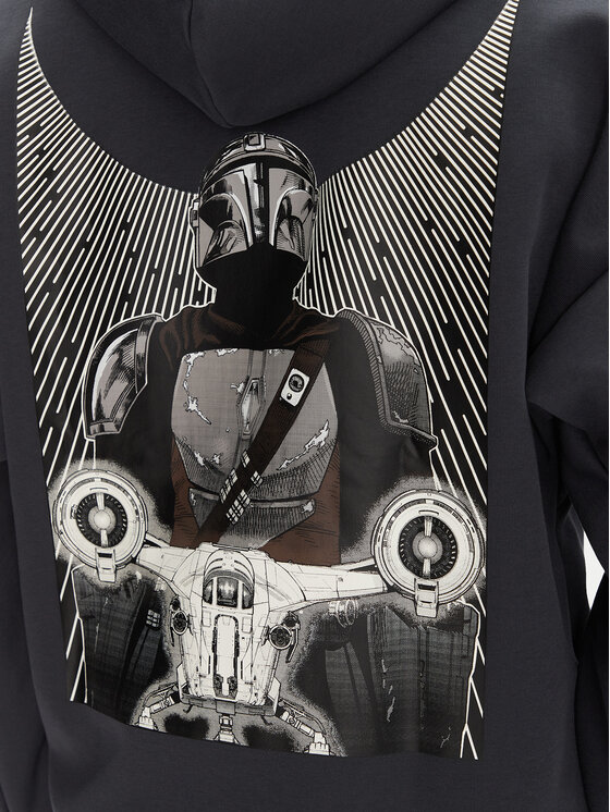 adidas adidas Majica dugih rukava Star Wars The Mandalorian™ JI5720 Siva Regular Fit