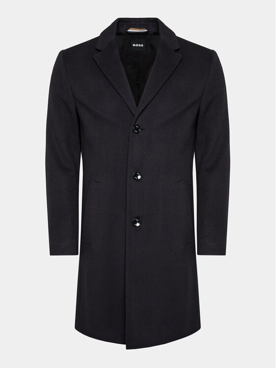 BOSS Boss Płaszcz wełniany H-Hyde-C-224 50485199 Granatowy Regular Fit