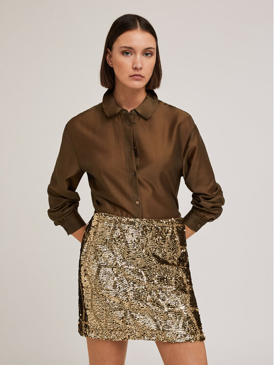 Motivi Motivi Camicia 5392W100455N035 Verde Regular Fit