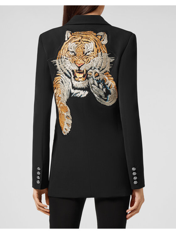 PHILIPP PLEIN PHILIPP PLEIN Marynarka 6541 Czarny Loose Fit