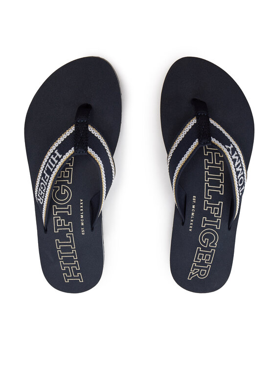 Tommy Hilfiger Infradito Hilfiger Beach Sandal FW0FW07905 Blu scuro, taglia : 36