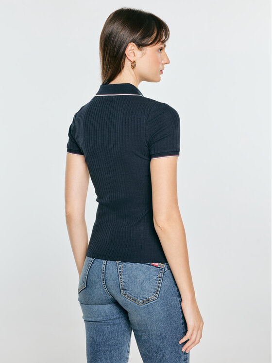 BIG STAR BIG STAR Polo SESSA Granatowy Basic Fit