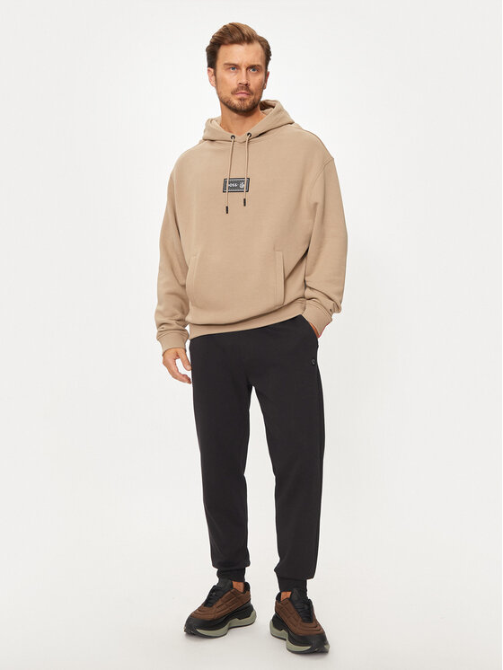BOSS Boss Bluză NFL 50523231 Bej Relaxed Fit