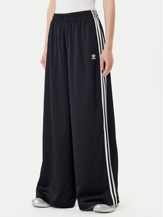 adidas Spodnie dresowe adicolor Satin IU2520 Czarny Wide Leg