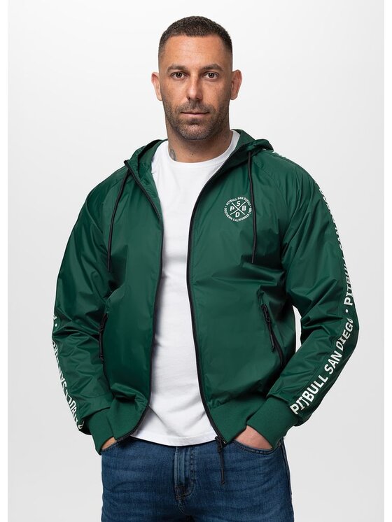 PITBULL PITBULL Kurtka przejściowa ATHLETIC TAPE Zielony Regular Fit