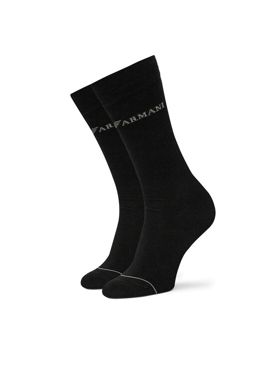 Emporio Armani Emporio Armani Комплект 3 чифта дълги чорапи мъжки EM000554 AF12276 MC061 Черен