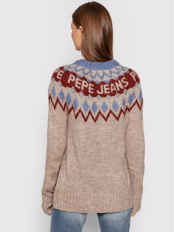 Pepe Jeans Pepe Jeans Džemper Paige PL701793 Smeđa Regular Fit