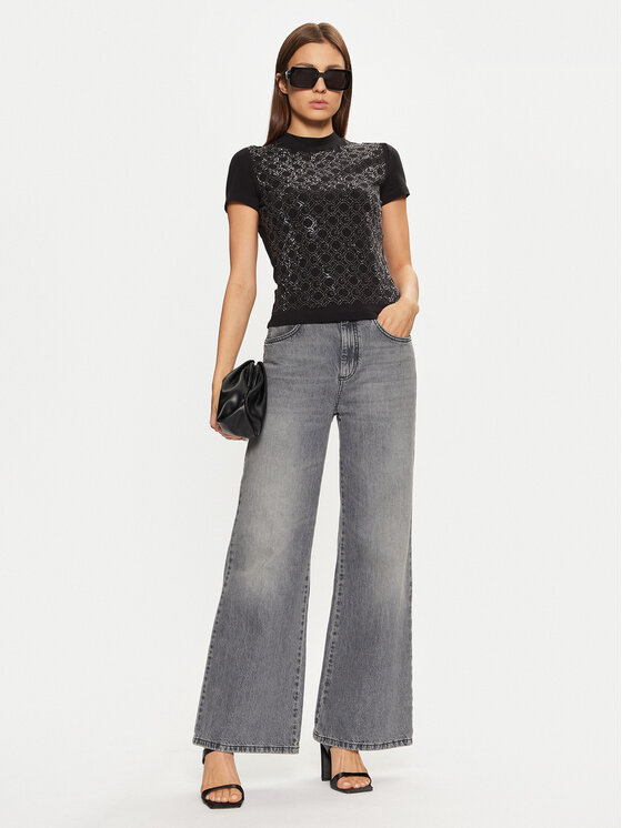 Guess Guess Póló W5RI15 J1314 Fekete Regular Fit