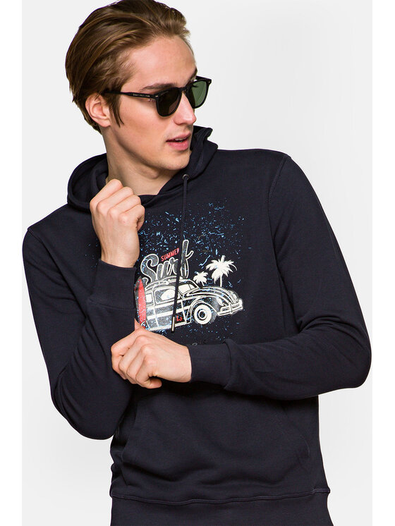 Lancerto Lancerto Bluza Enzo Granatowy Regular Fit