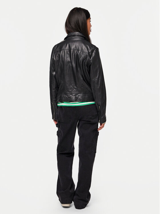 Pieces Pieces Шкіряна куртка Susse 17106570 Чорний Regular Fit