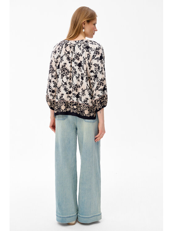 blue shadow blue shadow Bluzka Nori Czarny Regular Fit