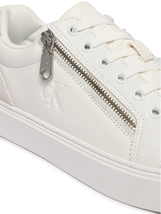 Calvin Klein Calvin Klein Tenisice Classic Cup Laceup Zip Lth YM0YM01437 Bijela
