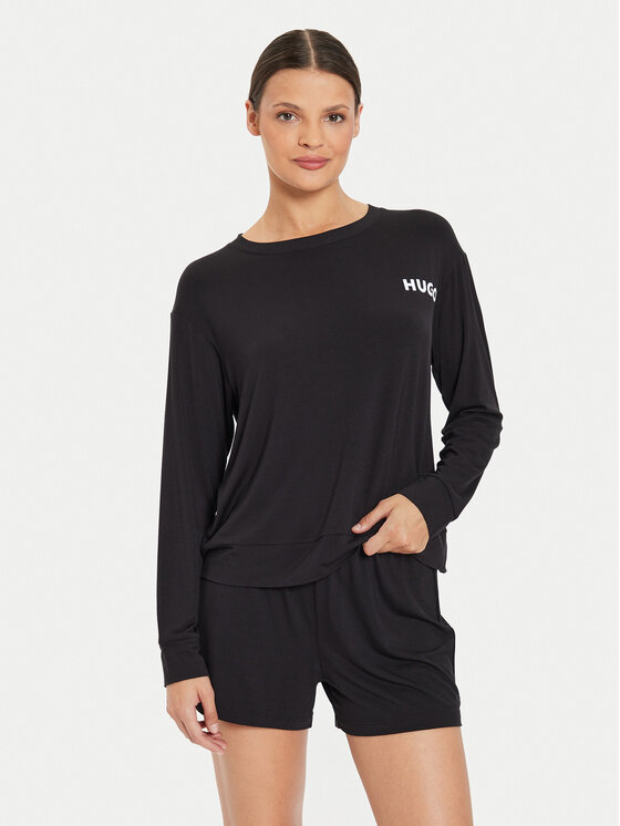 HUGO Hugo Pyžamový top Unite 50490706 Černá Relaxed Fit