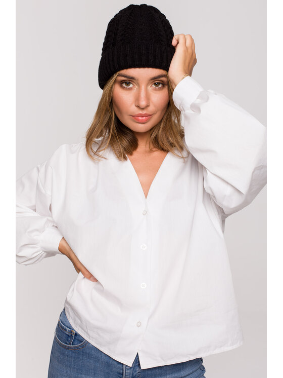 BeWear BeWear Sweter BK079 Czarny Modern Fit