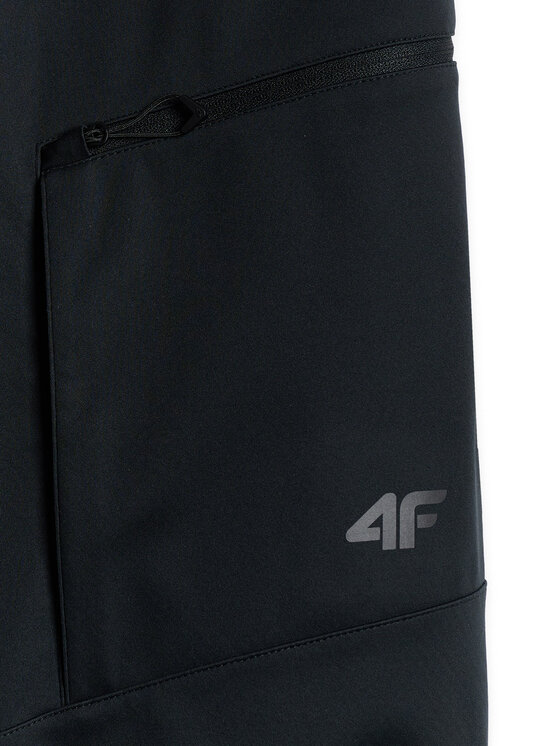 4F 4F Spodnie outdoor TREKKING Czarny Regular Fit
