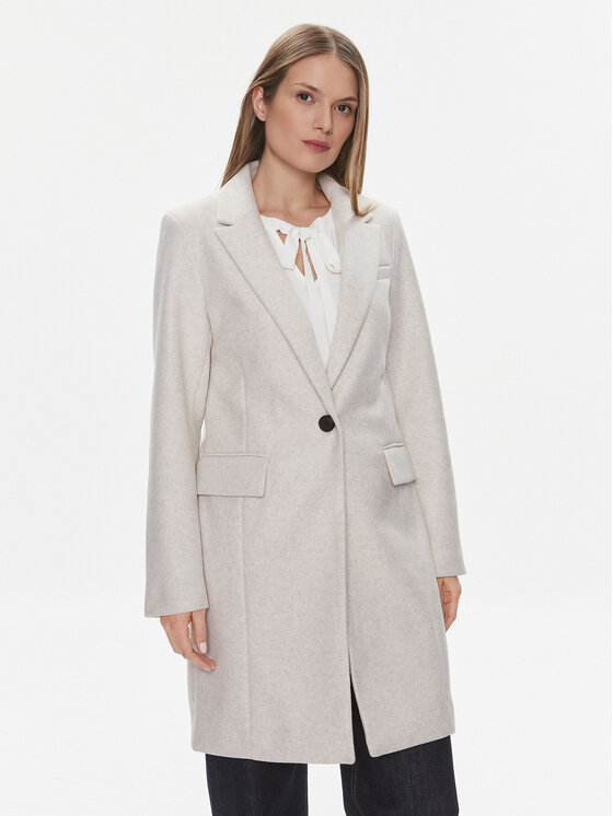 ONLY Prechodný kabát Nancy 15292832 Biela Regular Fit