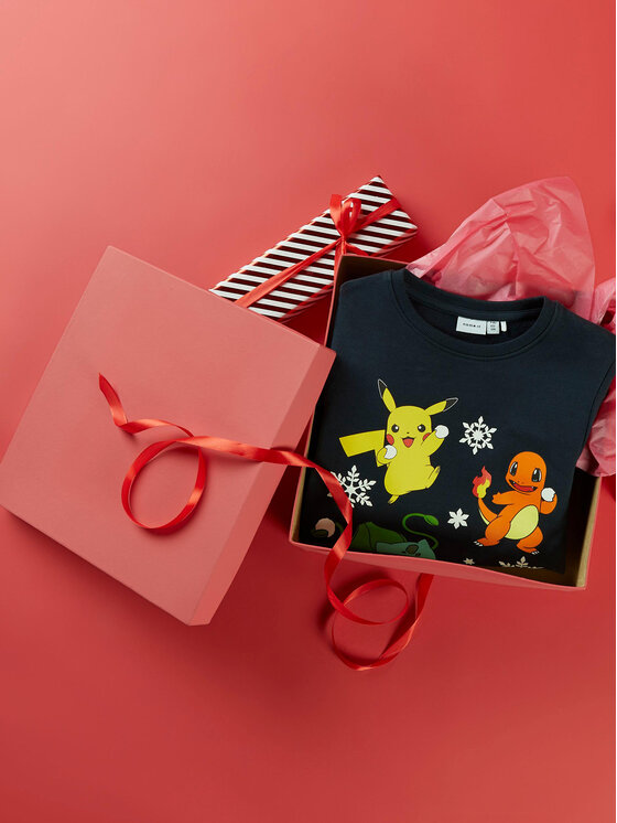 NAME IT NAME IT Pulóver POKEMON 13222364 Sötétkék Regular Fit
