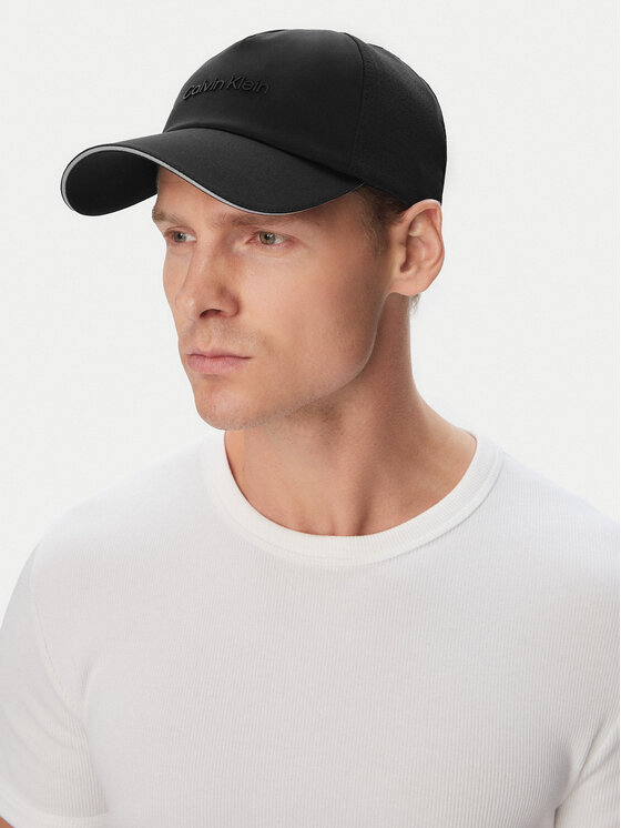 Calvin Klein Calvin Klein Czapka z daszkiem Micro Twill W Silicone Trucker LV04D5079G Czarny