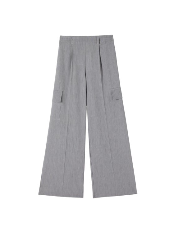 Oltre Oltre Pantaloni di tessuto P00SJ002445N013 Grigio Baggy Fit