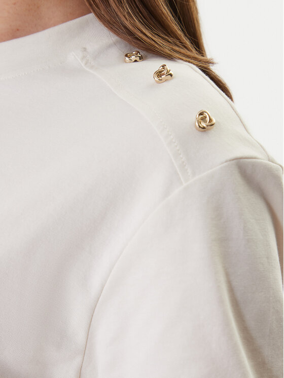 Guess Guess Marškinėliai GUESS x NORTH SAILS W6GI03 K2657 Écru Relaxed Fit