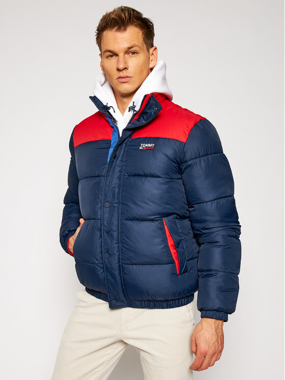 Tommy Jeans Pūkinė striukė Corp DM0DM09379 Tamsiai mėlyna Regular Fit •  Modivo.lt