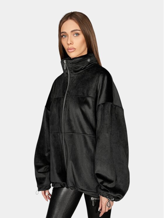 MADE BY SOCIETY MADE BY SOCIETY Kurtka anorak Noir Sable - H27738 Czarny Basic Fit