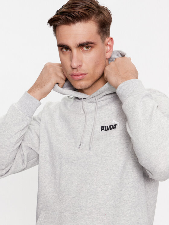 Puma Puma Majica dugih rukava Ess+ 2 Col Small Logo 674471 Siva Regular Fit