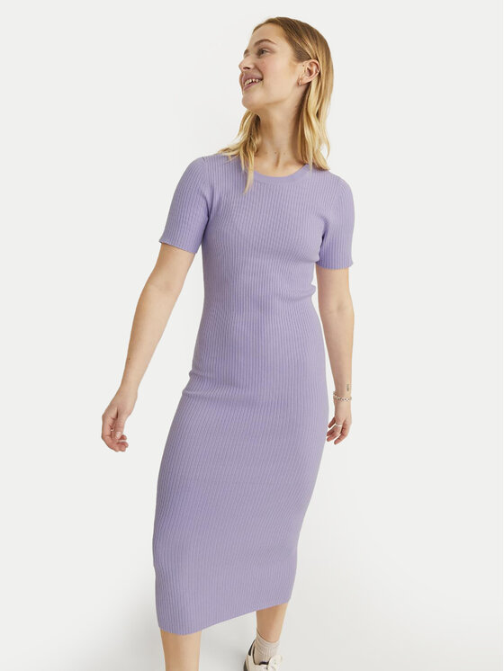 JJXX JJXX Sukienka dzianinowa Ellie 12254342 Fioletowy Slim Fit