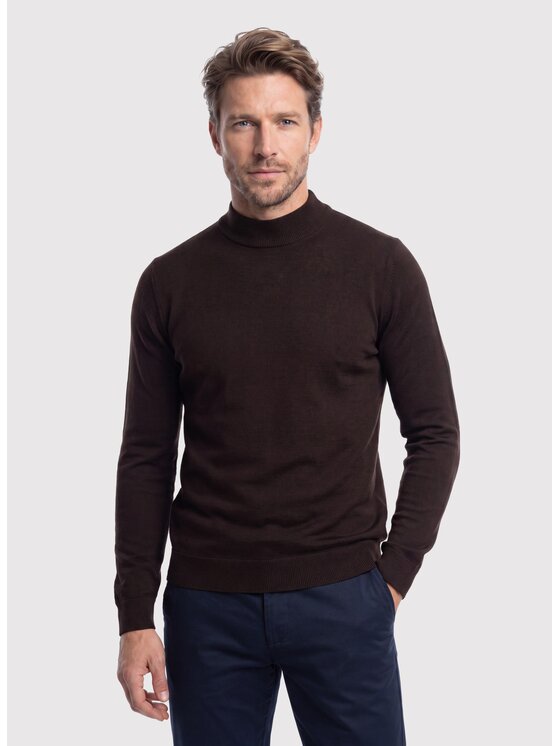 Pako Lorente Pako Lorente Sweter P26WB-2X-004 Brązowy Classic Fit
