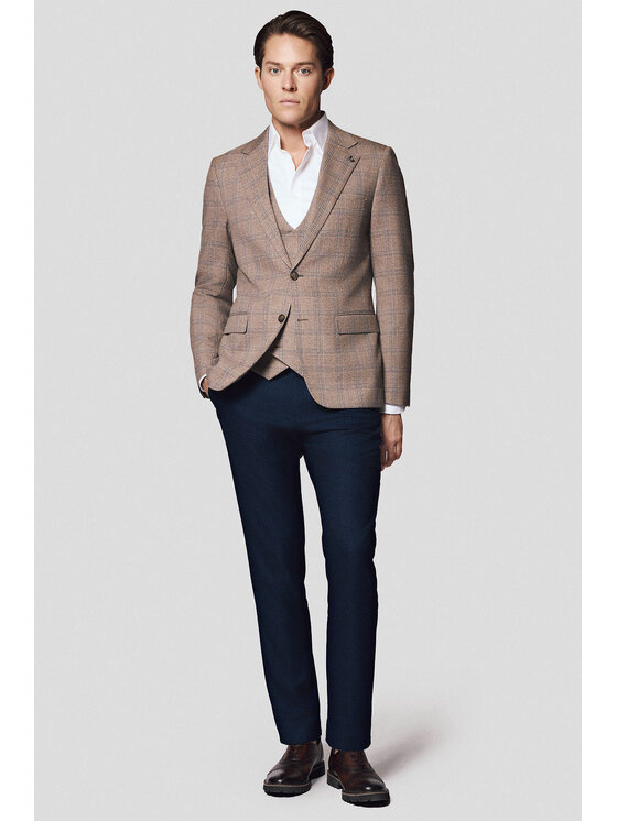 Lancerto Lancerto Marynarka Awinion 2 MA131124000026 Beżowy Slim Fit