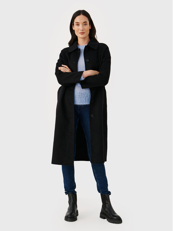 Part Two Part Two Wollmantel Rinna 30306929 Schwarz Regular Fit