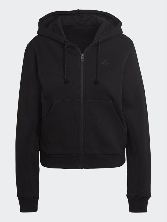 adidas adidas Bluza ALL SZN Fleece Full-Zip Hoodie HC8848 Czarny Regular Fit