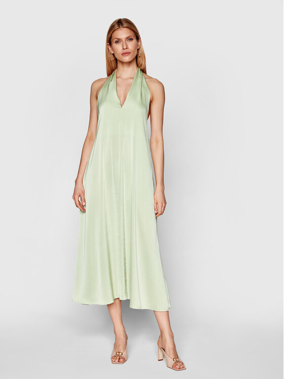 Samsøe Samsøe Samsøe Samsøe Cocktail obleka Cille F21100203 Zelena Regular Fit