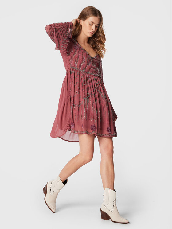 NKN Nekane NKN Nekane Ikdienas kleita SH.SIRA Bordo Regular Fit