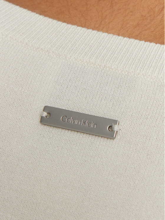 Calvin Klein Calvin Klein Pulover K20K207681 Écru Regular Fit