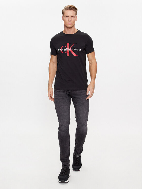 Calvin Klein Jeans Calvin Klein Jeans T-shirt J30J320935 Crna Slim Fit