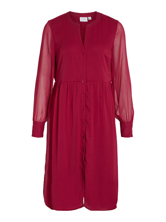 Vila Vila Vestito da giorno Falia 14084475 Rosso Regular Fit
