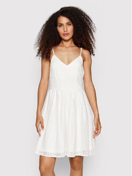 Vero Moda Vero Moda Rochie de vară Honey 10220925 Alb Regular Fit
