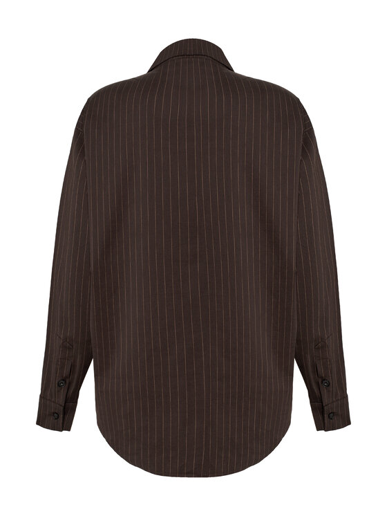 Magda Matyja Magda Matyja Koszula Roberta Shirt Brązowy Slim Fit