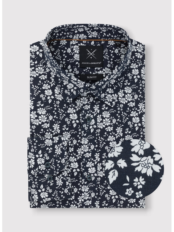 Pako Lorente Pako Lorente Koszula P24SN-1X-033 Granatowy Slim Fit
