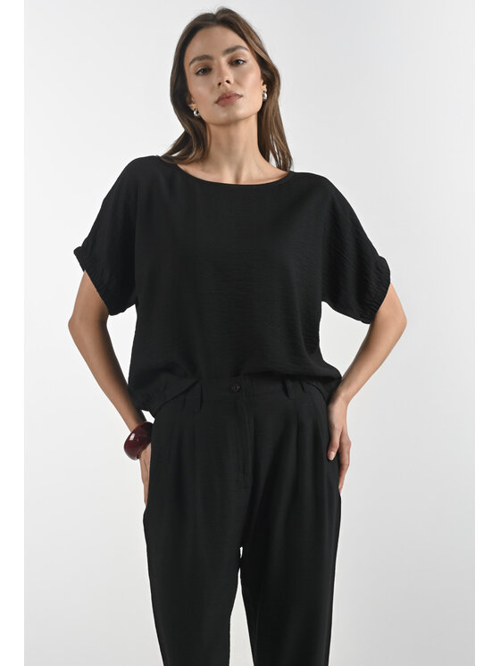 Femestage Femestage Blúzka Femestage AB BASE BLU2480-020 Čierna Regular Fit