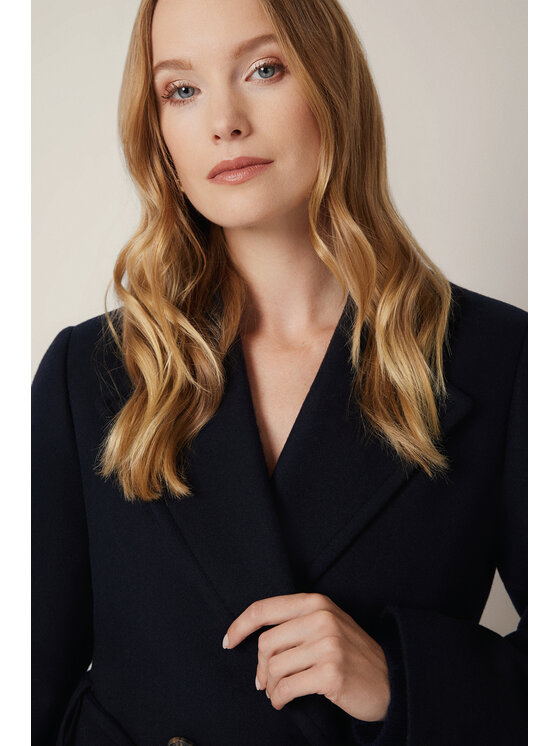 Lancerto Lancerto Płaszcz Lunaris PC073225000007 Granatowy Regular Fit